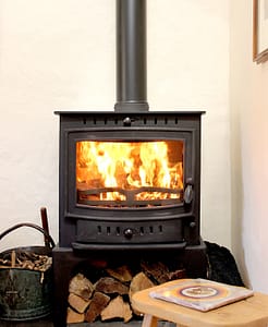 Woodburner in the seating area