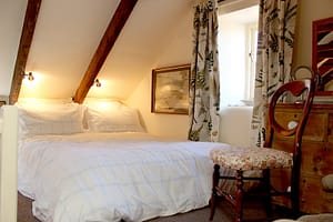 Master bed in the eaves